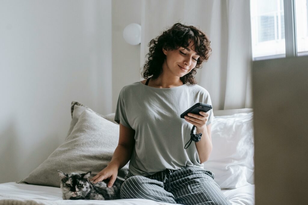 Woman using her phone