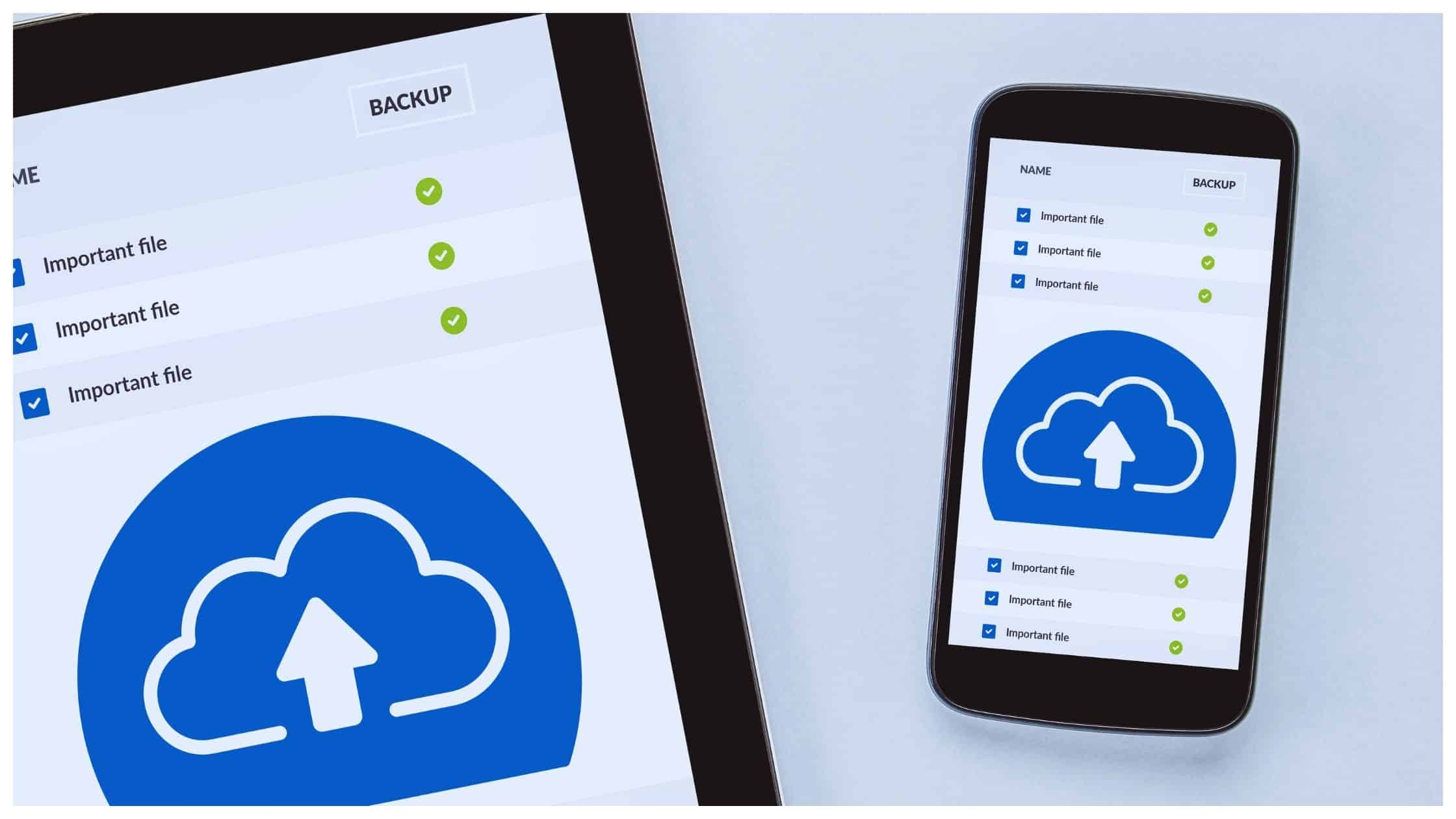 Backup cloud storage concept
